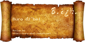 Buro Ábel névjegykártya